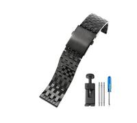 LMPVPDGADZ Misura for Diesel Seven Fridays Dz7321 Dz7263 Dz4323 Dz7315 Grandi cinturini in acciaio inossidabile Lavorazione meticolosa 22 24 26 28 30mm(7-Beads-Black,30mm)