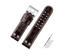 LMPVPDGADZ Misura for Hamilton Khaki Field H78646733 H78626583 Cinturino for rivetto in metallo 22 24mm Bracciale for cinturino for orologio in pelle for il tempo libero(A brown silver,22mm)