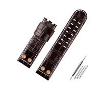 LMPVPDGADZ Misura for Hamilton Khaki Field H78646733 H78626583 Cinturino for rivetto in metallo 22 24mm Bracciale for cinturino for orologio in pelle for il tempo libero(A brown RG no,24mm)