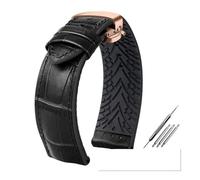 LMPVPDGADZ Misura for Rolex Misura for Ctizen Misura for Tissot Cinturino in pelle Gomma Silicone Watch Band Uomo 19mm20mm21mm22mm23mm Bracciale for chiusura(Black Gray,24mm)