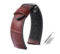 LMPVPDGADZ Misura for Rolex Misura for Ctizen Misura for Tissot Cinturino in pelle Gomma Silicone Watch Band Uomo 19mm20mm21mm22mm23mm Bracciale for chiusura(Black Green,20mm)