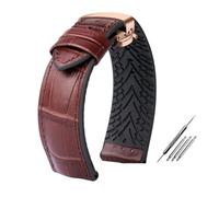 LMPVPDGADZ Misura for Rolex Misura for Ctizen Misura for Tissot Cinturino in pelle Gomma Silicone Watch Band Uomo 19mm20mm21mm22mm23mm Bracciale for chiusura(Smokey Mauve,24mm)