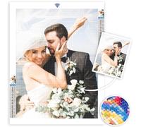 LMQJDZ 5D Diamond Painting Personalizzato Kit, DIY Pittura Diamante Personalizzata Privato Custom Arte, Diamond Painting Casa Decorazione, Diamante Quadrato 30x40cm