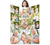 LMQJDZ Coperta Personalizzata- Cintura Con foto testo, festa del padre, festa della madre, famiglia, regali di San Valentino, (9 foto)
