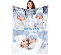 LMQJDZ Coperta Personalizzata- Cintura Con foto testo, festa del padre, festa della madre, famiglia, regali di San Valentino, (3 foto)