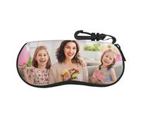LMQJDZ Custodia per occhiali personalizzata, Progetta la tua foto Nome Logo,morbida custodia portatile in neoprene per occhiali da sole,Regali personalizzati adatti sia per uomini che per donne