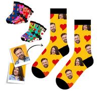 LMQJDZ Personalizzati Calzini,Calzini Personalizzate Con Foto,Calzini Personalizzati per viso per Uomini Donne Animali Domestici.Regali Personalizzati