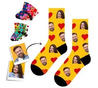 LMQJDZ Personalizzati Calzini,Calzini Personalizzate Con Foto,Calzini Personalizzati per viso per Uomini Donne Animali Domestici.Regali Personalizzati