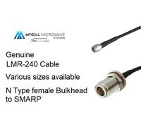 LMR 240 N Femmina Bulkhead A RP SMA Maschio Times Microwave Coassiale Involucro