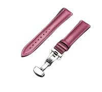 LMRJHAZ 18mm 20mm 22mm 24mm Watch Band cinghia di orologio in pelle di mucca autentica con banda di guardia bianca rosso bracciale di fibbia (doodle white-dinosaur doodle4,24mm)