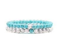 LMRJHAZ 2 pezzi/set tiger eye pietra coppie braccialetto 6mm pietra naturale yoga braccialetto perline per uomo donna fascino dono