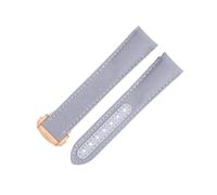 LMRJHAZ 20 mm Nuovo fascia d'oro in tessuto in nylon grigio adatto per cinturino per la fascia di orologio curva AT150 300 de Ville