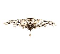LMRJHAZ 4 luci Vintage Sfiling luci a soffitto LED Light Crystal Crystal Accendi a soffitto Lampade Le lampade Chaners Luce per Soggiorno per la Camera da Letto Ristorante Portico-nero-98x30 cm (Nero