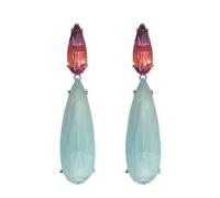 LMRJHAZ 925 orecchini di gioielli Orecchini da sposa in stile rossa per gocce per le donne Regali per feste di fidanzamento