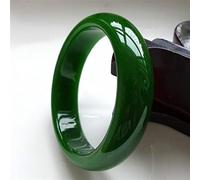 LMRJHAZ Accessori di Gioielli alla Moda in Vaso di Giada in Giada Verde Naturale per Donne Doni per Uomini (Colore Gemma: 56-58mm)