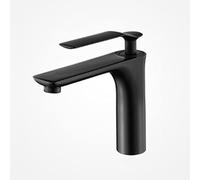 LMRJHAZ Black Lavel Dink Brass Brass 1 foro Miscelatore di acqua calda e fredda Tocca per il design della mod di vanità di lavandino con finitura nera