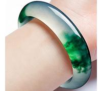 LMRJHAZ Bracciale di Bangle Jade White Jade per le donne vere uomini (colore: 64-66mm)