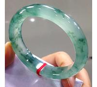 LMRJHAZ Bracciale Giada in Giada Giada in Giada Naturale, Braccialetto Giada Rotondo, Porta buona Fortuna con la Scatola di Gioielli, 58 mm