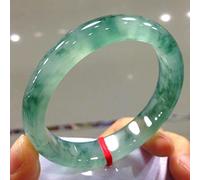 LMRJHAZ Bracciale Giada in Giada Giada in Giada Naturale, Braccialetto Giada Rotondo, Porta buona Fortuna con la Scatola di Gioielli, 58 mm