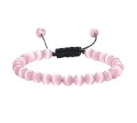 LMRJHAZ Bracciale opale di gioielli - Braccialetti per perle Bracciale per gatti liscio e oculare in quarzo per donne uomini regolabili gioielli da polso