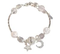 LMRJHAZ Braccialetti di Perle per Donne, Braccialetti di Cristallo per Perle d'Acqua Dolce Braccialetti Boho Flash of The Day Bracciale Bracciale per Tallone Bracciale, Una Dimensione, Outlet,