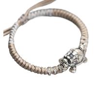LMRJHAZ Bracciali ， Braccialetti di Perline Feng Shui ricchezza Bracciale Dragone Tartaruga tibetana 999 Bracciale Argento Puro Bracciale Cinese in Stile Antico Antico auspicante bracciante