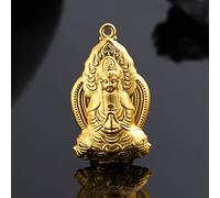 LMRJHAZ Collana Feng Shui risate la Collana a Ciondolo di Buddha con Cavo Cassa Cassa Collana d'oro per Donne Uomini amuleto di buona Fortuna nella Collana di Meditazione Talisman Doni di
