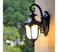 LMRJHAZ da a Parete da Esterno in Alluminio in Alluminio a Parete Impermeabile Esterni Esterni in Vetro retrò Lampada Lanterna Vintage Lampada Tradizionale Illuminazione capovolta