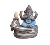 LMRJHAZ Decorazione per la casa Little Monk Censer India Lord Ganesha Ack-Flow Ceramic Incenso Burner Fengshui Statue Ornament Ornament