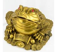 LMRJHAZ Feng Shui Money Decorazione Statue rospo, Puro Rame a Tre Gambe Ornamenti, Decorazioni per la Cicala Dorata a Tre Stelle a Tre Stelle, Ideale per attirare ricchezza, m