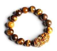 LMRJHAZ Feng shui ricchezza bracciale tigre tigre pietra pi xiu bracciale gemma cristallo bracciale malvalia haily gioielli talisman pi yao che trasporta monete per l'edificio ricchezza contro gli