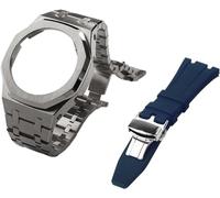 LMRJHAZ Gen 5 Metal Watch Case Fehel Strap+Fluororber Watch Band Set , per GA2100 GA2110 GAB2100 GM2100 MOD kit per orologio pieno