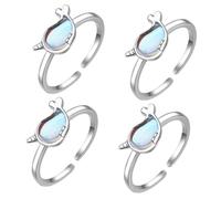 LMRJHAZ Gioielli Anello di Balena Mister Tuner Bracciale Pianta di Coniglio Occhiali da Sole Ghirlanda Funzione Fucina per Donne Anelli Dolci Penne interessanti per ondeggiare Le Punte del