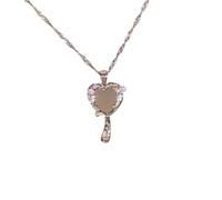 LMRJHAZ Gioielli Nuovo 2025 Arrivo Magia Specchio Ciondolo Collana Per Le Donne Le Sue Dolci Girocolli Accessorie Collana di Colore Gioielli di Modo Regali Accessori di Modo Regalo Creativo Regalo