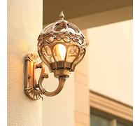 LMRJHAZ Lampada da parete in stile europeo IP44 impermeabile, decorazione per balcone, patio, applique da parete, E27 per soggiorno, camera da letto, scale, corridoio, corridoio esterno, lanterna da