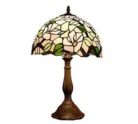 LMRJHAZ Lampada da Tavolo da 12 Pollici Pastorale Pattern Floral Plamshade Fatto a Mano per la scrivania d'Arte per la casa necessaria