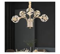 LMRJHAZ Lampadari a LED in Oro di Lusso Moderno Illuminazione Sala da Pranzo Soggiorno luci a Sospensione Decorazioni per la casa Camera da Letto lampara lampade a Sospensione (rc dimmeble, 6 luci)