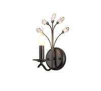 LMRJHAZ Luci da Parete Interno in Cristallo Rustico Respositi con pareti in Metallo Nera retrò Scarpe da Parete Personalizzate per Candele Creative Lampada da Parete Illuminazione Notturna di