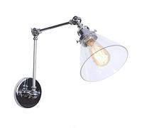 LMRJHAZ Lumo da Parete a Muro a Swing Regolabile de a Parete Industriale American American American con sfumatura in Vetro E27 STALLA di FOCKET STALLET Sconce per