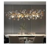 LMRJHAZ Luxury Ginkgo Chandeliers Home Villa Living Sala da Pranzo Luci a Sospensione Luci a Sospensione Decoraggio Interno Decoraggio INSAPPENTI (Luce Calda, L120CM)