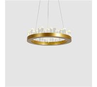 LMRJHAZ Moderna - Crystal Light Crystal Round CHANER Compatibile con Sala da Pranzo per la Sala da Letto per Soggiorno, Arte a LED al Coperto Minimalista, Chaner (D Dia60cm 3 Colori)
