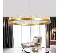 LMRJHAZ Moderna - Crystal Light Crystal Round CHANER Compatibile con Sala da Pranzo per la Sala da Letto per Soggiorno, Arte a LED al Coperto Minimalista, Chaner (D Dia60cm 3 Colori)