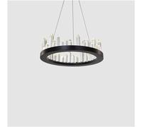 LMRJHAZ Moderna - Crystal Light Crystal Round CHANER Compatibile con Sala da Pranzo per la Sala da Letto per Soggiorno, Arte a LED al Coperto Minimalista, Chaner (D Dia60cm 3 Colori)