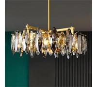 LMRJHAZ Moderno Grigio a Cristallo limpido Vetro a LED soffitto chaner Lusso per la Camera da Sala da Pranzo abita