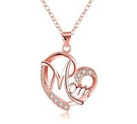 LMRJHAZ Necklace Chain Chain Men Women Lettera di Gioielli Mom Forma a Sospensione Collana per la Festa della Mamma
