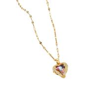 LMRJHAZ Necklace Chain Chain Men Women Weighties Heart Collana per Le Donne