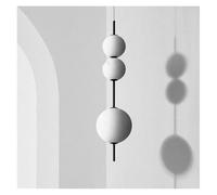LMRJHAZ Nordic Simple Creative String Glass Ball Ball Lights Cafe Decorazione da Parete Camera da Letto LED Lampia e Piccolo lampadario a Sfera (H85CM)
