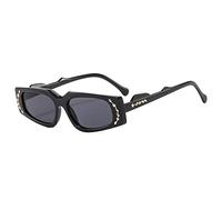 LMRJHAZ Nuovo 2025 Piccolo Cat's Eye Occhiali Da Sole Donne Uomini Occhiali Da Sole Viaggio Shades Vintage Retro UV400, Nero , Taglia unica