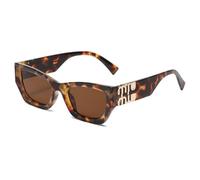 LMRJHAZ Nuovo 2025 Vintage Occhio di Gatto Donne Occhiali Da Sole Personalità Resina Lens Occhiali Da Viaggio Ragazze Carino Piccolo Telaio Occhiali, Marrone, Taglia unica