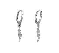 LMRJHAZ Orecchini a Cerchio a Pensione del bullone Fulmine per Donne Adolescenti 925 Sterling Argento con Ambienti huggie Flash immerso per la cartilagine di cartilagine Clip grazi